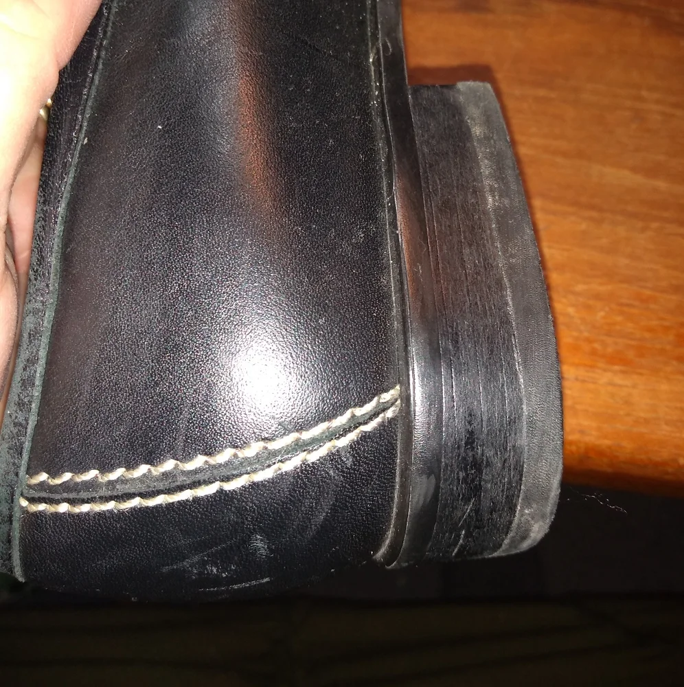 Franco Sarto Women's Black Leather Loafers, Size 8M, Made in Brazil - Picture 11 of 13